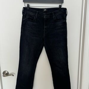Mother. Mid Rise Dazzler. Black